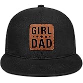 Girl Father Dad Flat Bill Leather Patch Trucker Hat, for Dad from Daughter Son