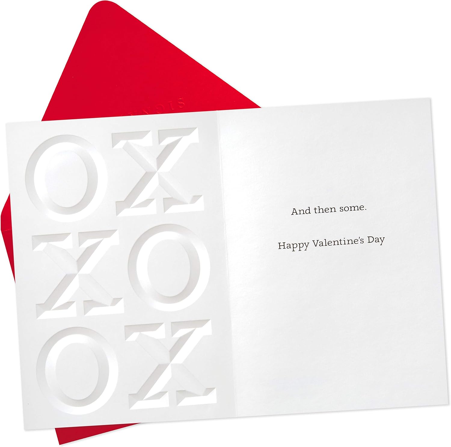 Hallmark Hugs and Kisses Valentine's Day Card for Anyone from, white, 17.3cm x 11.9cm - Image 4