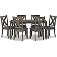 Signature Design by Ashley Caitbrook Rustic 7 Piece Dining Set, Include Table and 6 Chairs, Gray