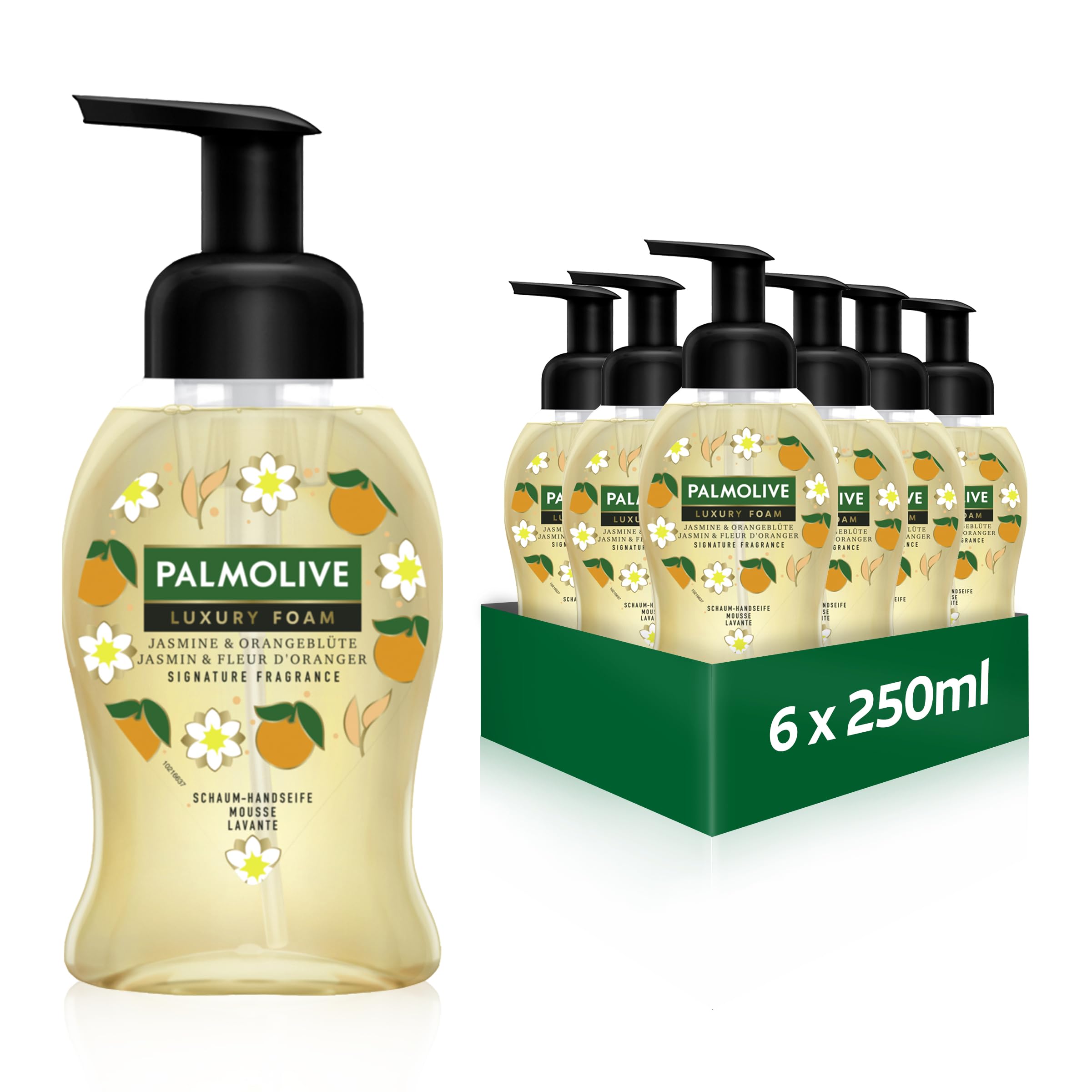 Palmolive Jasmine Foam Soap 6 x 250ml Foam Hand Soap for Sensitive Skin