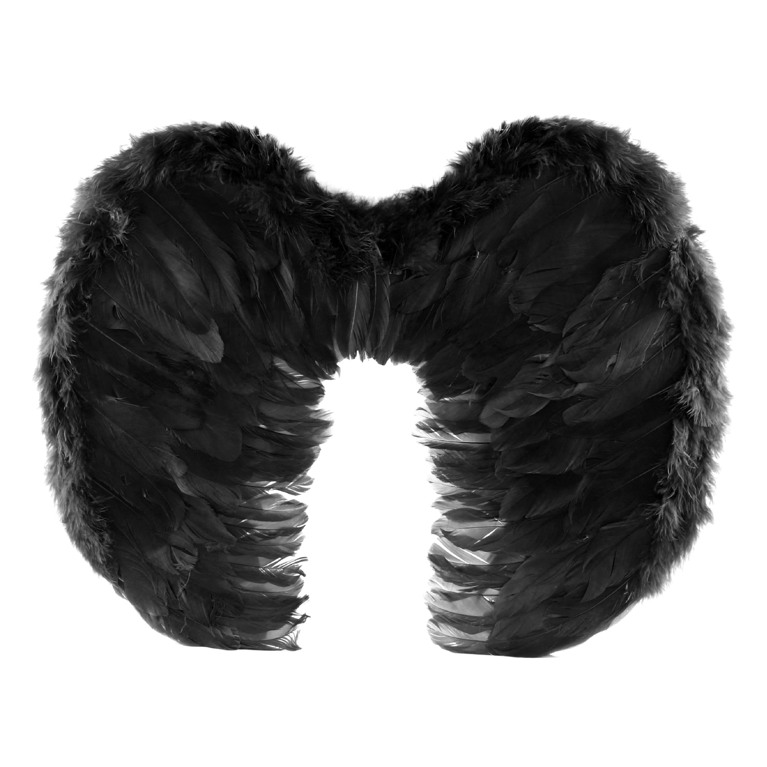 I LOVE FANCY DRESS LTD Large Black Angel wings with Feathers