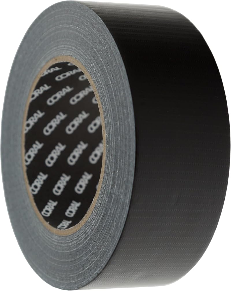 Coral Endurance Duct Tape Black 2 inch x 50m Gaffer Cloth Tape