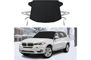 AuyNeas Car Windshield Cover for Snow and Ice - Upgraded Double layer 600D Oxford Fabric Ice Removal Winter Windshield Covers | Winter Car Accessories for Windshield Protection ( 71 X 47 Inches）