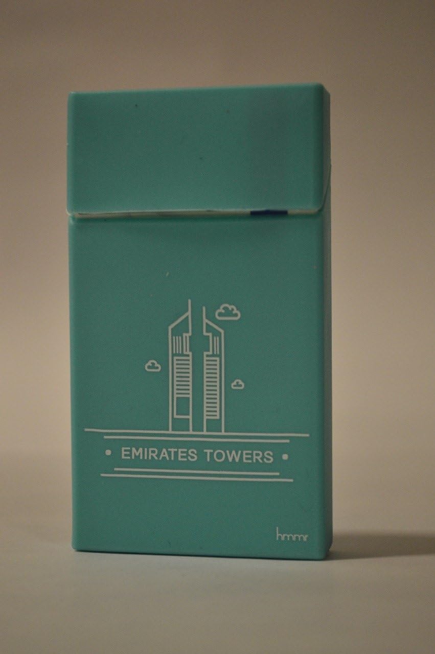 AshPro Emirates Towers 100 % Food Grade Silicone Case for Slim Cigarettes Pack (Aqua Blue)