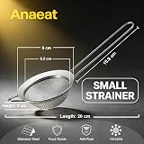 Anaeat Fine Mesh Strainers Premium Stainless Steel Sieve 8cm Handle view 7