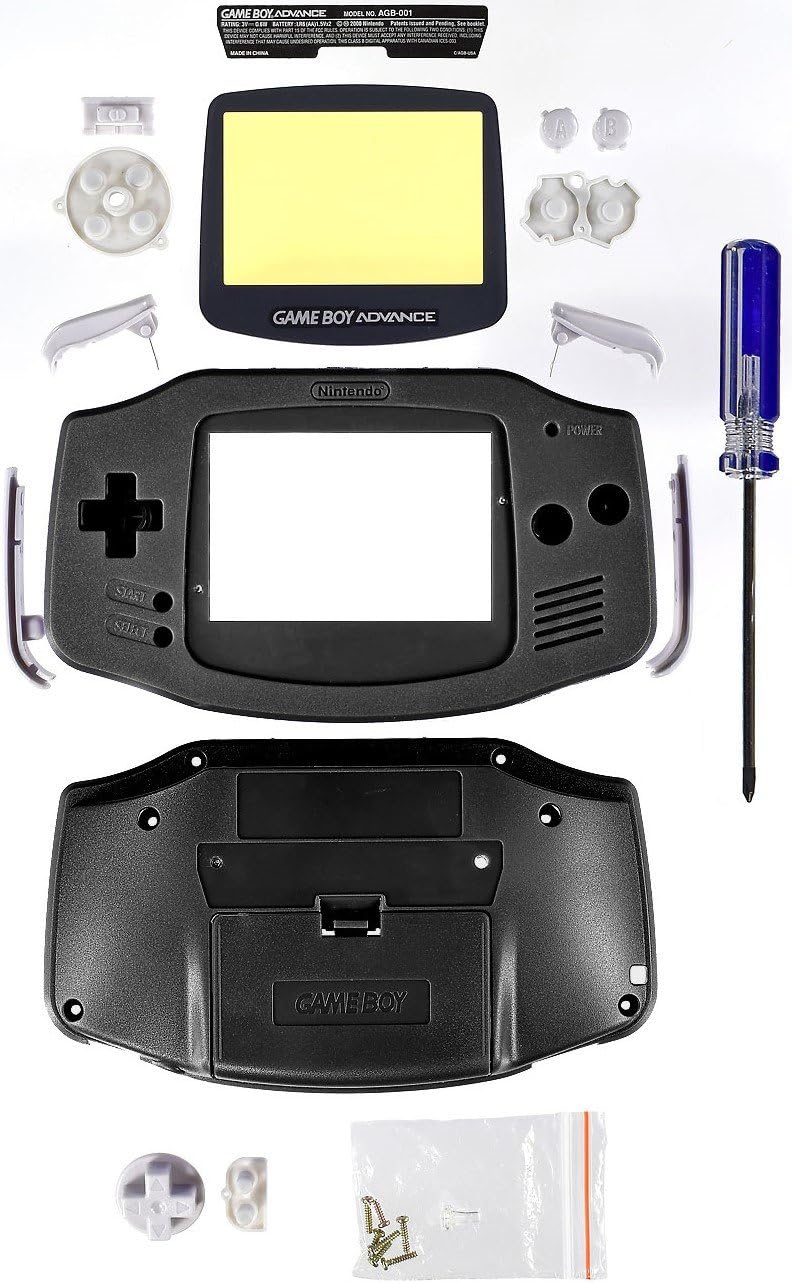 Game Boy Advance [GBA] Replacement Case/Shell/Housing [Black] [Mortoff Games]