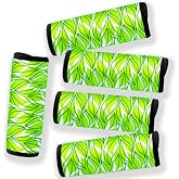 Careteilly Neoprene Luggage Handle Wrap Fluorescent Colors Luggage Identifiers/Tags/Marker (Leaf)