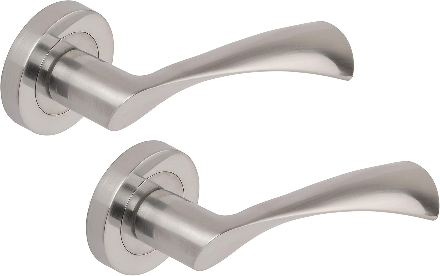 Excel Architectural 3841 Satin Chrome Lever on Rose Door Handles Aztec Design works