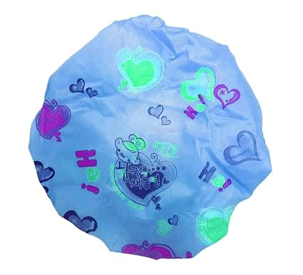 Confidence 2 Pieces Waterproof Reusable Bathroom Shower Caps For Men And Women (Blue)