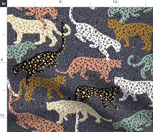 leopard print denim fabric