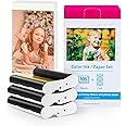 Compatible Canon Selphy CP1300 Ink and Paper, KP-108IN 4x6 Inch Photo Paper Glossy for Selphy CP1500 CP1300 CP1200 CP1000 CP910 CP900 Photo Printers, 108 Sheets Photo Paper and 3 Color Ink Cartridges