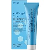 Curist Terbinafine Cream Antifungal 1 oz (30g) Foot Fungus Treatment 1% | Anti Fungal Foot Care, Ring Worm, &amp; Jock Itch Treatment - Athlete's Foot Cream Terbinafine Hydrochloride 1% (1 oz Tube)
