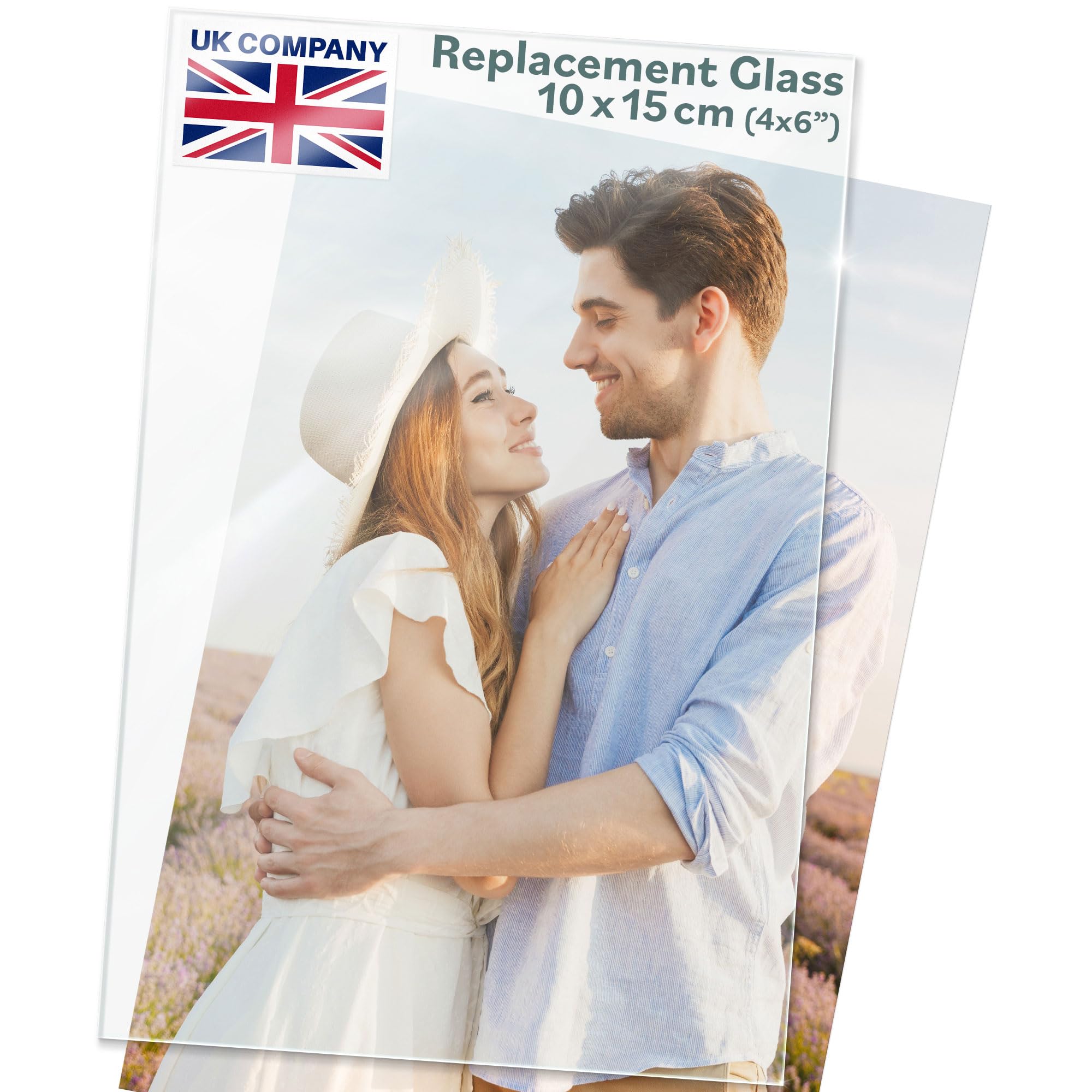 Langdon House Picture Frame Glass Replacements (Crystal Clear, 6x4, 3 Pack) High-Definition Glass Sheet