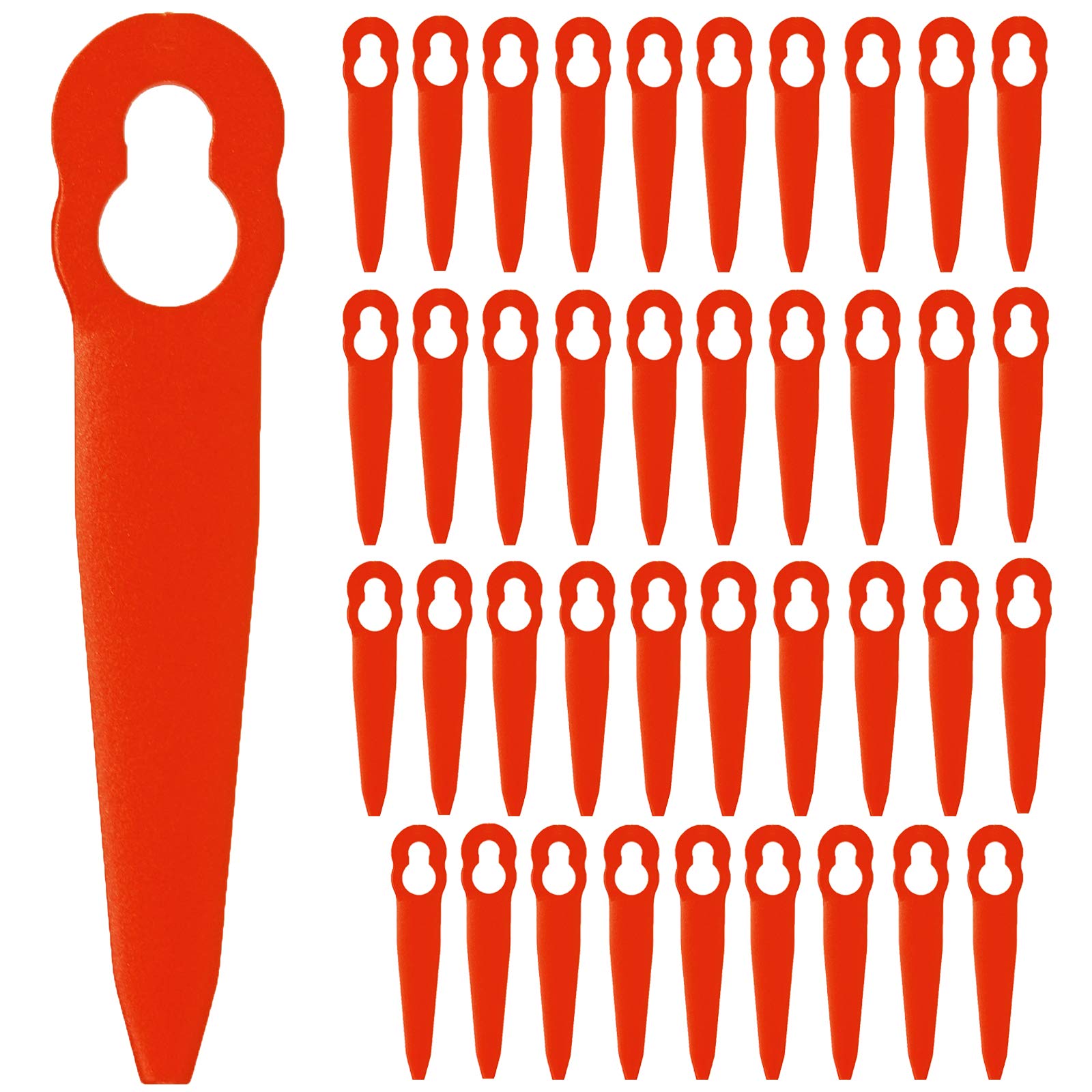 SPARES2GO Plastic Blades Compatible with STIHL FSA 45 Cordless Grass Trimmer Strimmer (Pack of 40)