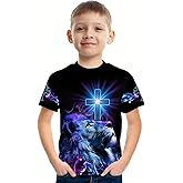 NLZI Kid 3D Graphic T Shirts Printed Casual Short Sleeve Shirt Tees for Boys Girls