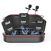 SYNCO Wireless Lavalier Mic System, G2(A2) PRO Dual Transmitter 48KHz 24Bit Lapel Mic 656FT 8H for Vlogging Live Streaming YouTube with Charging Case for Camera Smartphone Tablet