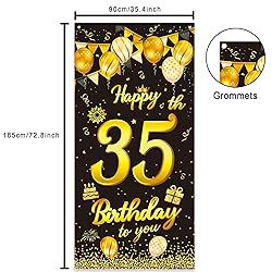 wongmode Happy 35th Birthday to You Door Banner