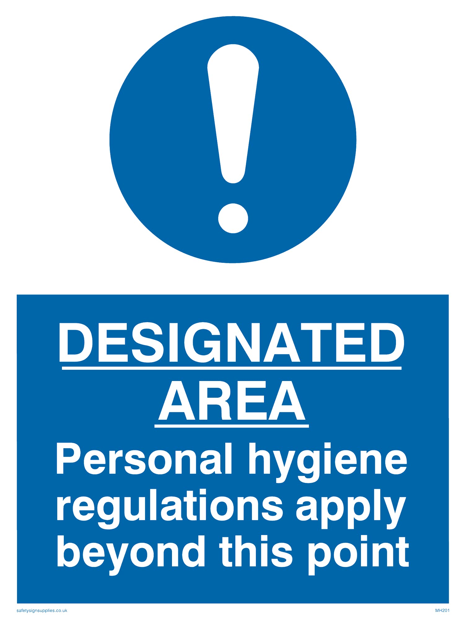 Pack of five - Deated Area Hygiene Rules Sign - 150x200mm - A5P