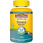 Nature Made Wellblends Stress Relief Gummies, L theanine 200mg to Help Reduce Stress, with GABA 100mg, Same Day Stress Support, 40 Strawberry Flavor Gummies