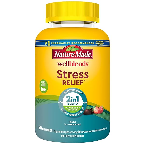 NATURE MADE WELLBLENDS STRESS RELIEF GUMMIES, L THEANINE...