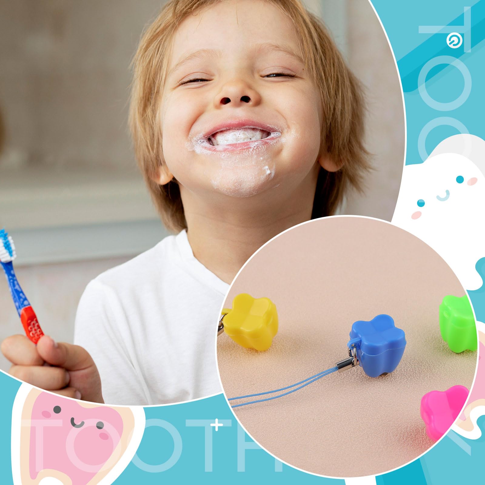 150-Piece Tooth Saver Necklaces, Little Box for Lost Teeth, Milk Teeth Storage Cases for Children, Tooth Fairy Bag, School Classroom Party Supply