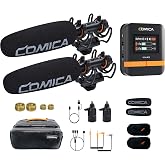 COMICA VM40 Combo Shotgun Microphone for Camera,Smartphone and PC | Super Cardioid Dual-Channel Wireless Mic