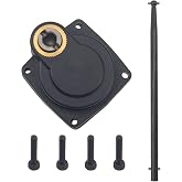 ShareGoo Electric Roto Starter E-Start Backplate Power Back Cover 11012 &amp; Drill Start Wand Power Starter Shaft Rod Pin End 11003 for RC 1/8 HSP HPI Redcat SH 28 Nitro Engine Rotor(Hole Centers 32mm)