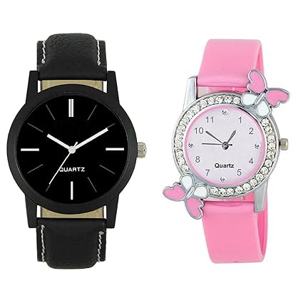 Swadesi Stuff Analogue Multicolor Dial Men's & Women's Couple Watch