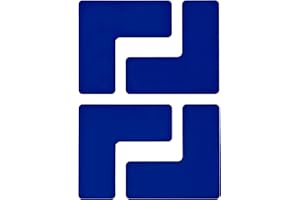 Brady 104432 ToughStripe Nonabrasive L Shape Floor Marking Tape, 5" Length, 2" Width, Blue (Pack of 20 per Roll)