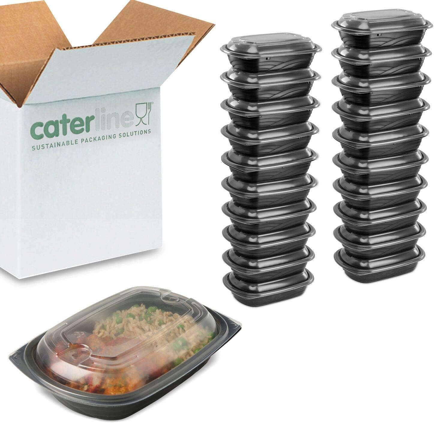 30 Caterline Medium Microwavable Meal prep Hot Food Delivery Containers
