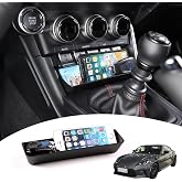 JONKOKO ABS Black Car Gear Shift Panel Front Storage Box for Subaru BRZ Toyota 86 2022-2026 Central Storage Box Phone Box,Gear Shift Organizer Tray Car Accessories