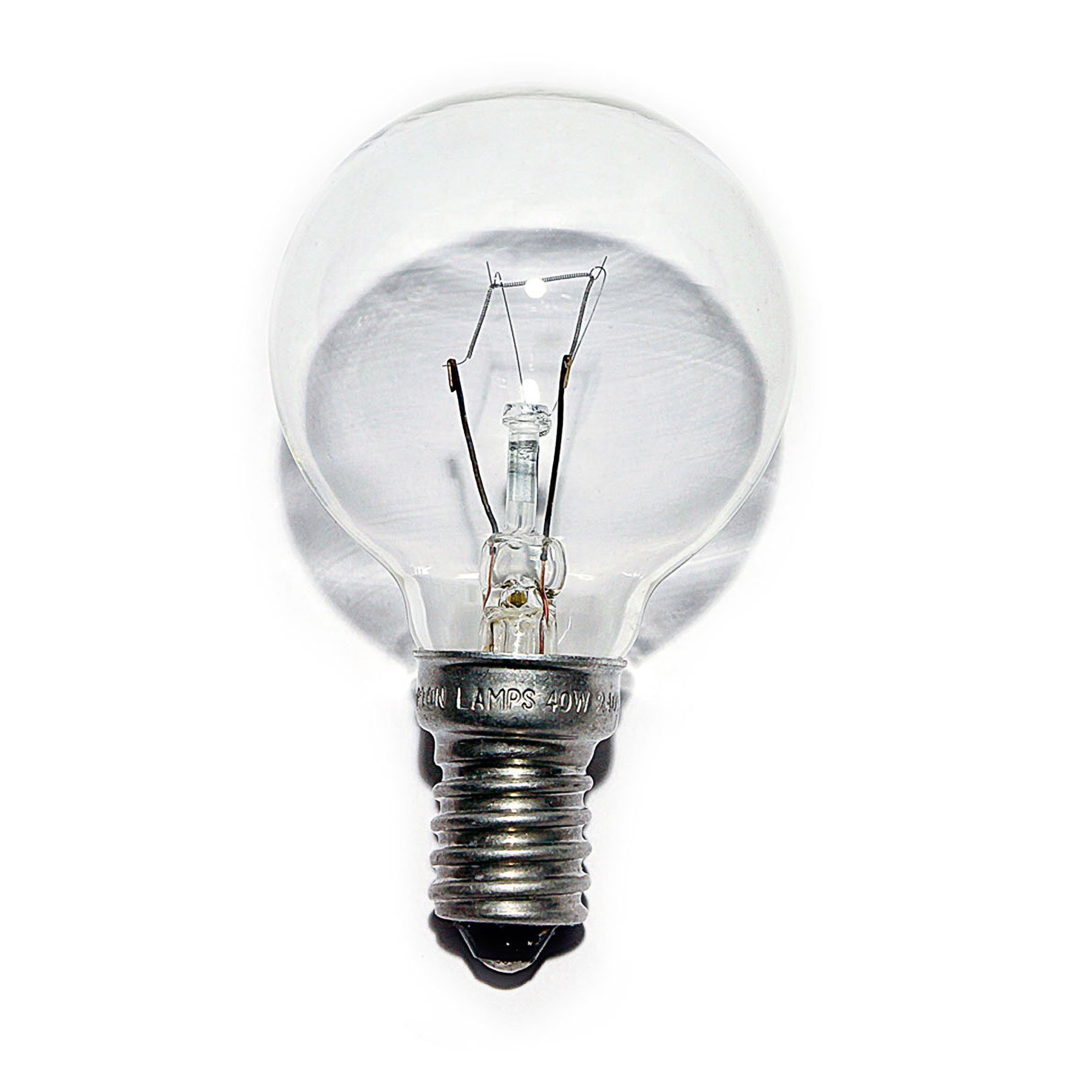 5X 25W Clear Golf Ball Bulb (SES Base) 240V -