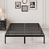 Lutown-Teen 10 Inch King Bed Frame with Rounded Corner Legs, 2000 LBS Heavy Duty Metal King Size Platform Bed Frame No Box Spring Needed, Noise Free, Easy Assembly, Black
