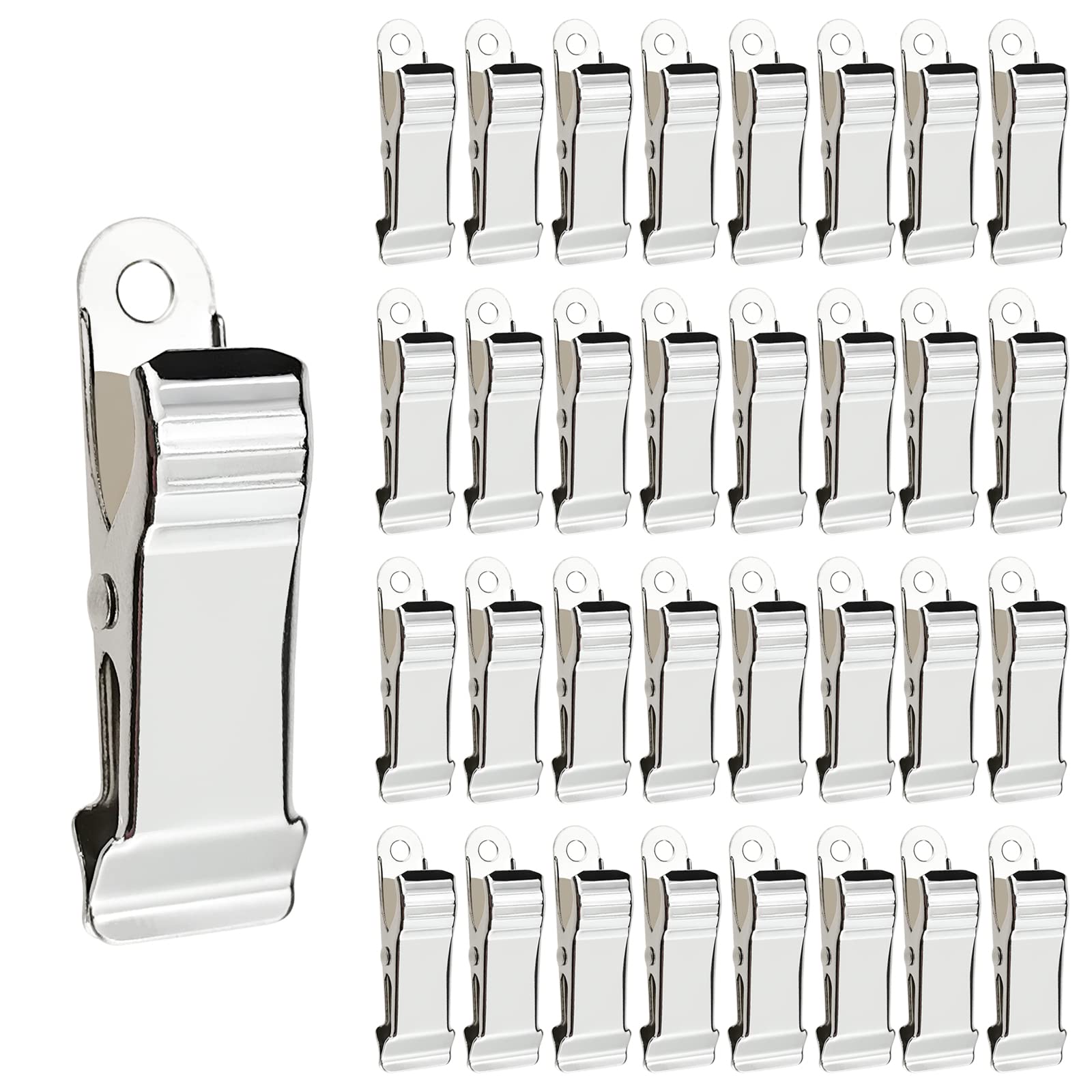 DonLeeving 50 PCS 1/2 Inch Wide Metal Mini Clamps Alligator Clips Silver