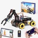 Robotics for Kids Ages 8-12, ACEBOTT Smart Robot Arm Car Kit with 5DOF, STEM Toys for Boys Age 8-12 12-16+, ESP32 Arduino/Python/Blockly Coding, App &amp; Remote Control, STEM DIY Gift for Teens &amp; Adults