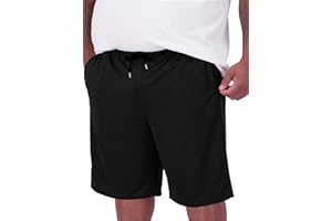 BRISIRA Big and Tall Mens Basketball Shorts Knit Athletic Gym Shorts with Zipper Pockets Quick Dry Breathable Lightweight