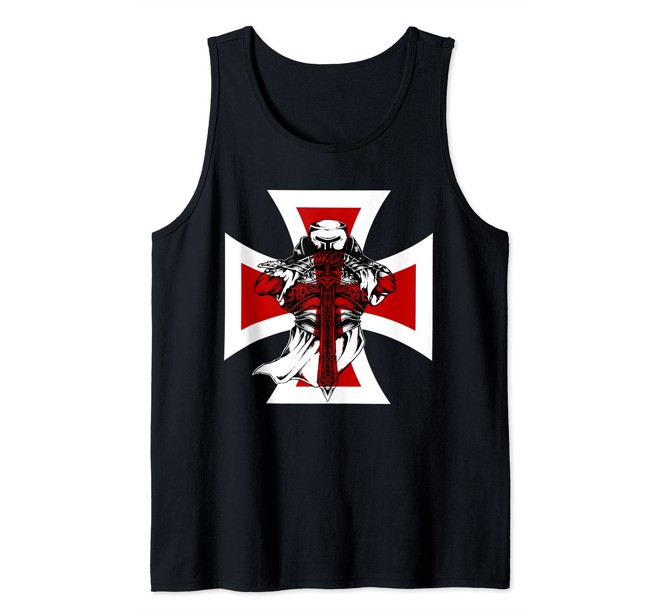 Crusader, Knights Templar Crusader Sword Warrior Tank Top