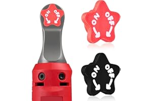 ESLINOP Magnetic Ratchet Switch 2-Pack (Red & Black – Slim) – Twist-Reverse Knobs for 3/8" Cordless Ratchets – Ultra Thin 0.5cm Design – Dual Strong Magnets – 3D Printed Pentagon Grip Tool Add-On