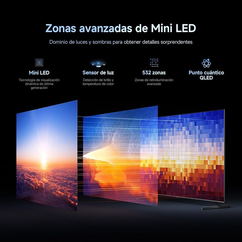 TV S Pro Mini LED 65, Smart TV, Dolby Vision, Dolby Atmos, 4k QLED, 144Hz, Google TV, HDR 10+, Triple Tuner, DVB T2, MEMC, DTS-X, Harman AudioEFX, Prime Video, Google Assistant, Airplay2 — foto 3 de 8