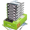 WORKDONE 6-Pack - 3.5" Hard Drive Caddy with 2.5" HDD Adapter - Compatible for Dell PowerEdge Selected 11-13th Gen. Servers - Manual - Front Sticker Labels - Screwdriver - Strong Tray Screws