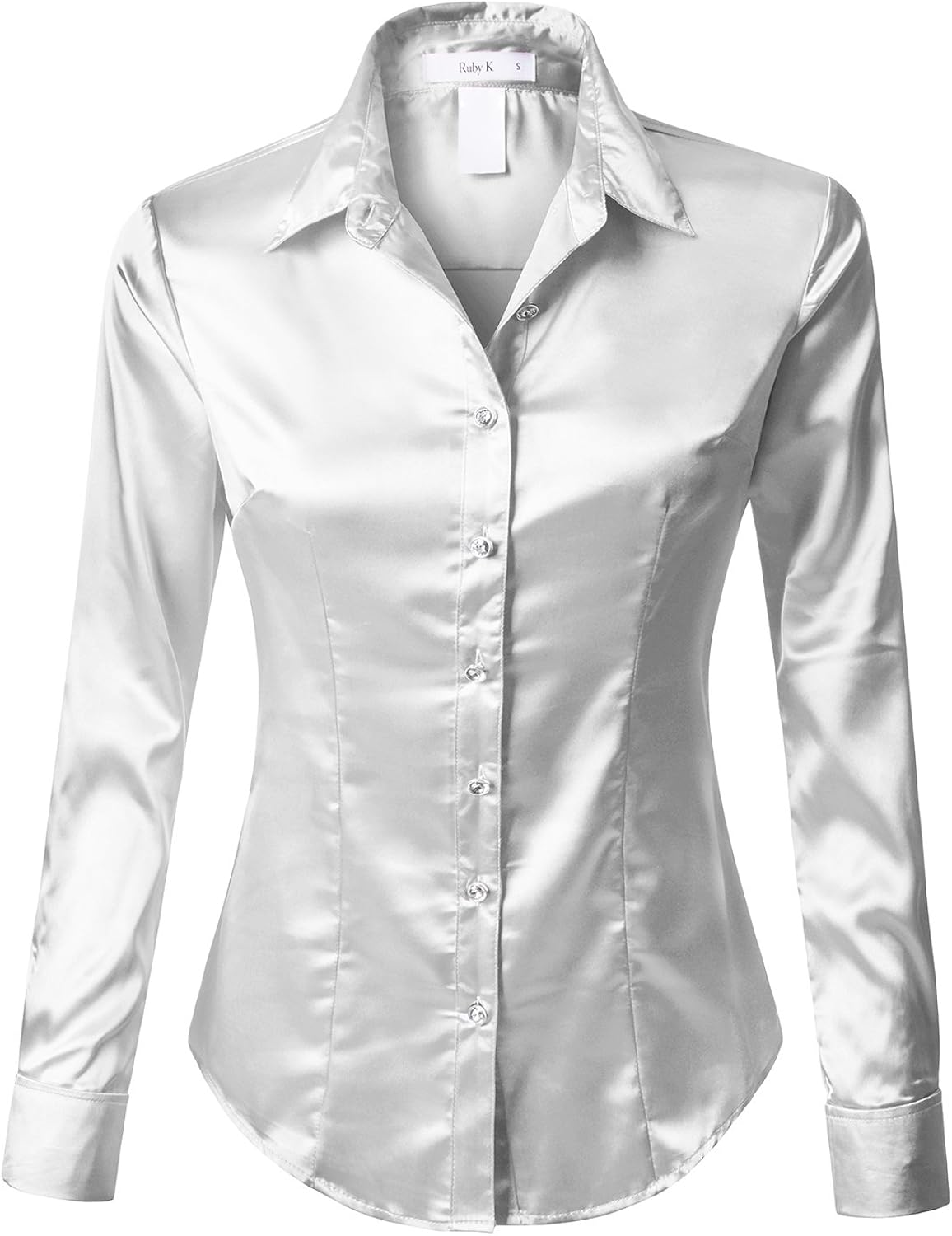white silk dress shirt womens