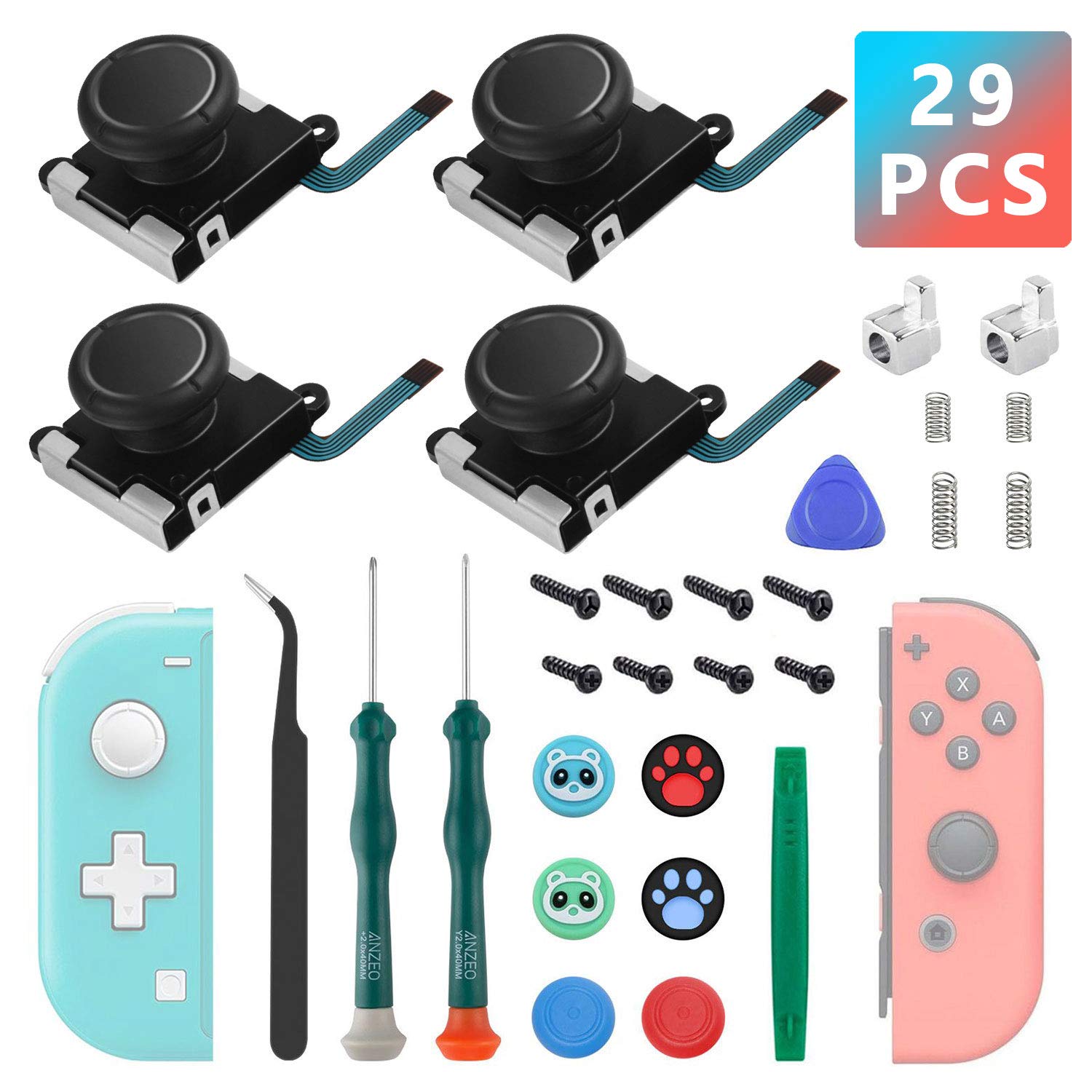Buy 4 Pack Joycon Joysticks, Replacement Joystick Analog Thumb Sticks