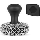 Cast Iron Scrubber + Pan Scraper - 316 Cast Iron Cleaner Chainmail Scrubber - Cast Iron Accessories for Cast Iron Skillets Pa