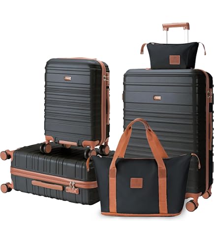 Amazon.com | QIMER Luggage Sets 5 Piece Polycarbonate Hard Shell