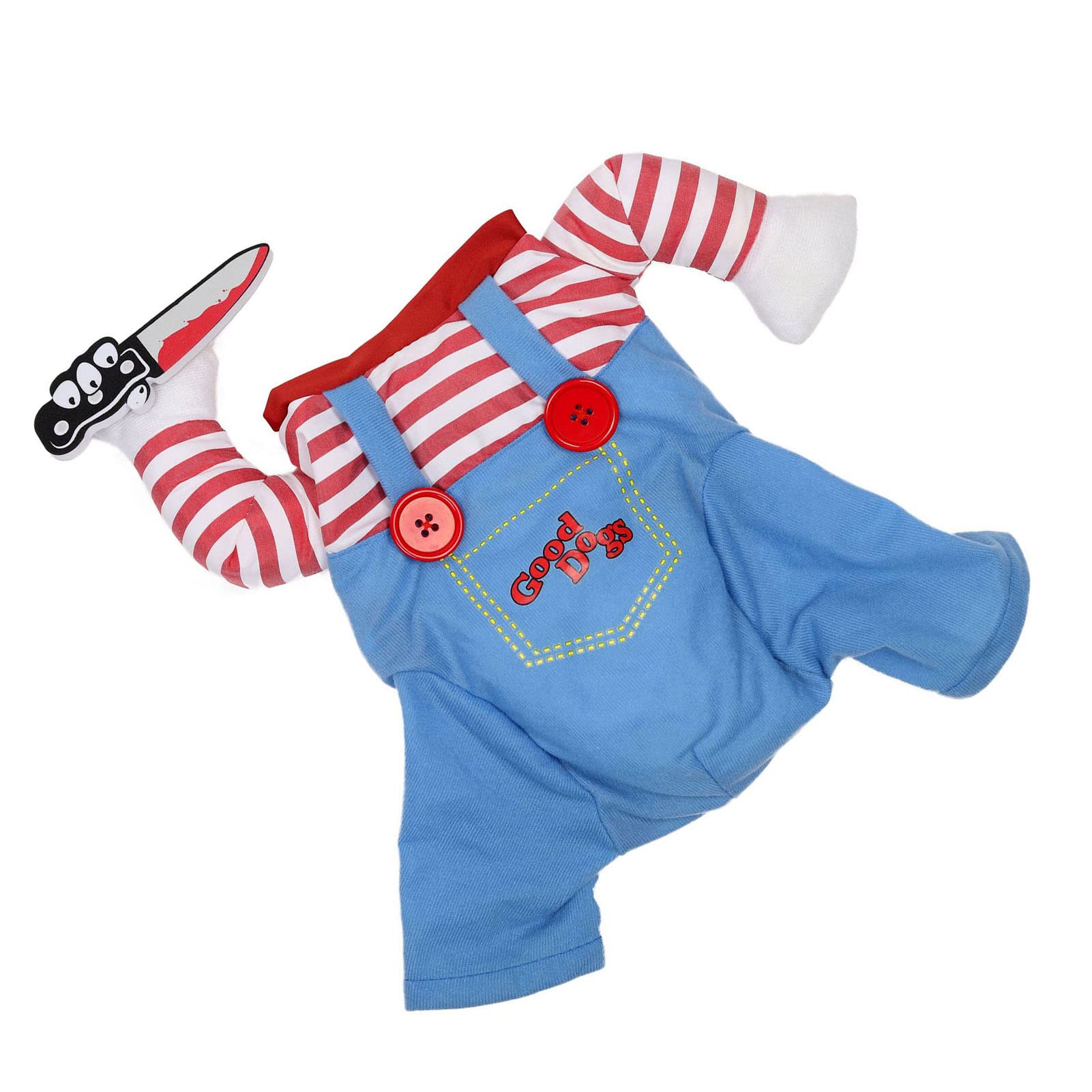 Photo 1 of *UNKNOWN SIZE* Funny Doll Dog Costumes Bright Colors Soft Comfortable Dog Cosplay Outfor Christmas Halloween