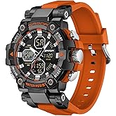 MASTOP Tactical Watches for Men Multifunction Military Sport Waterproof Watch Dual Time Alarm Shockproof Relojes para Hombres