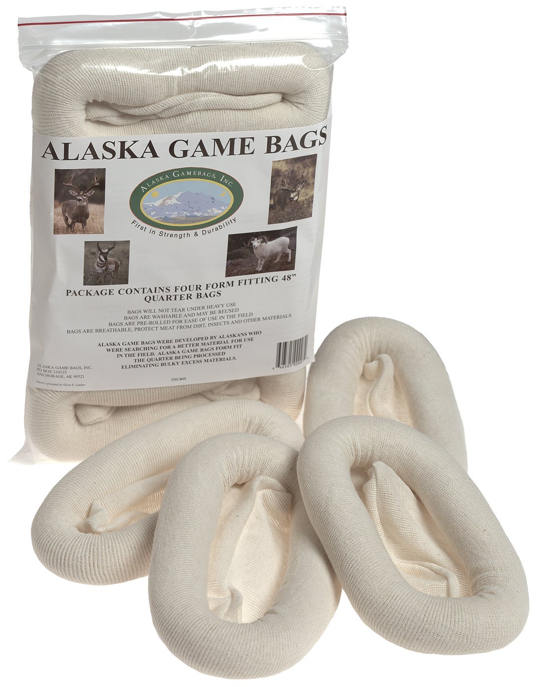 Alaska Game Bags Deer, Antelope and Sheep Bags, 48-Inch (Pack of Four), DSC448