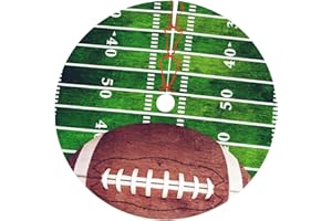 DORKEIXIA Retro Grunge American Football Field and Ball Turf Grass Funny Sport 36 Inch Christmas Tree Skirt Round Winter Snow Suitable for Christmas Xmas Halloween Holiday Party Decor Decoration Occasion