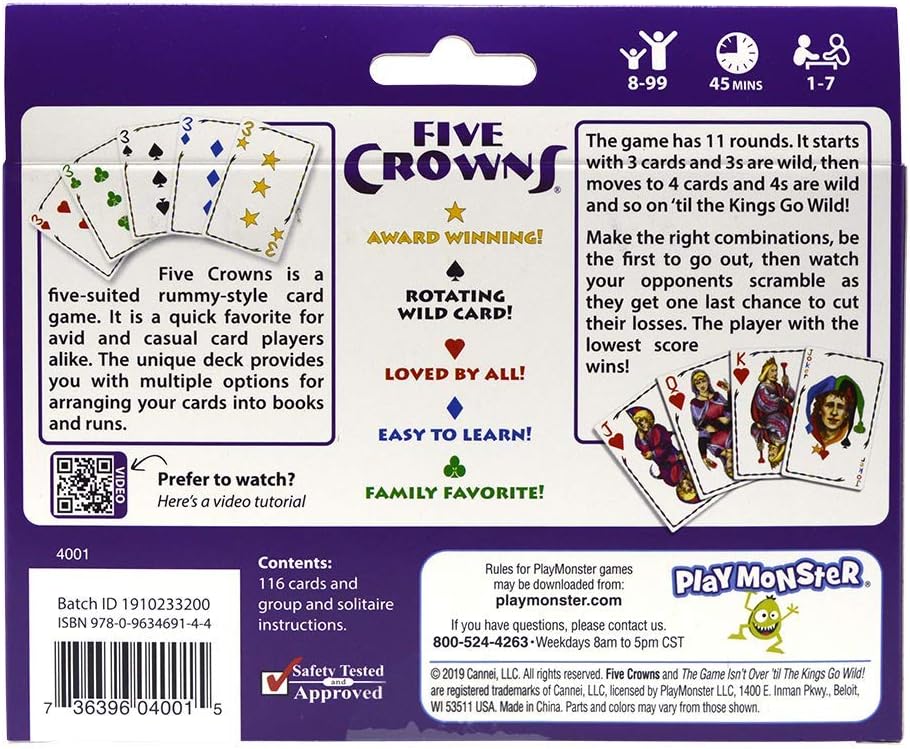 SET Enterprises Five Crowns Card Game: Toys & Games