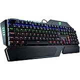 TopElek 105-Key mechanische Gaming Tastatur Gaming Keyboard Blue Switch, Keyclick mit multi-Color-Beleuchtung und USB-Kabel angeschlossen mit Key Cap Puller f&uuml;r Gamer, Schreibkr&auml;fte usw.-Deutsches layout QWERTZ